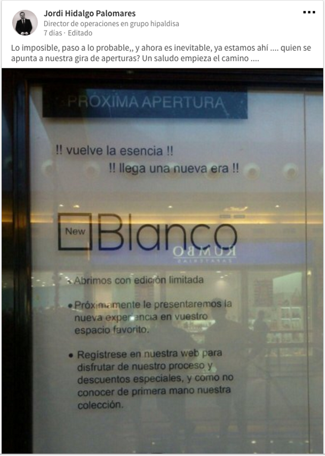 El polémico anuncio de la apertura de la tienda Blanco