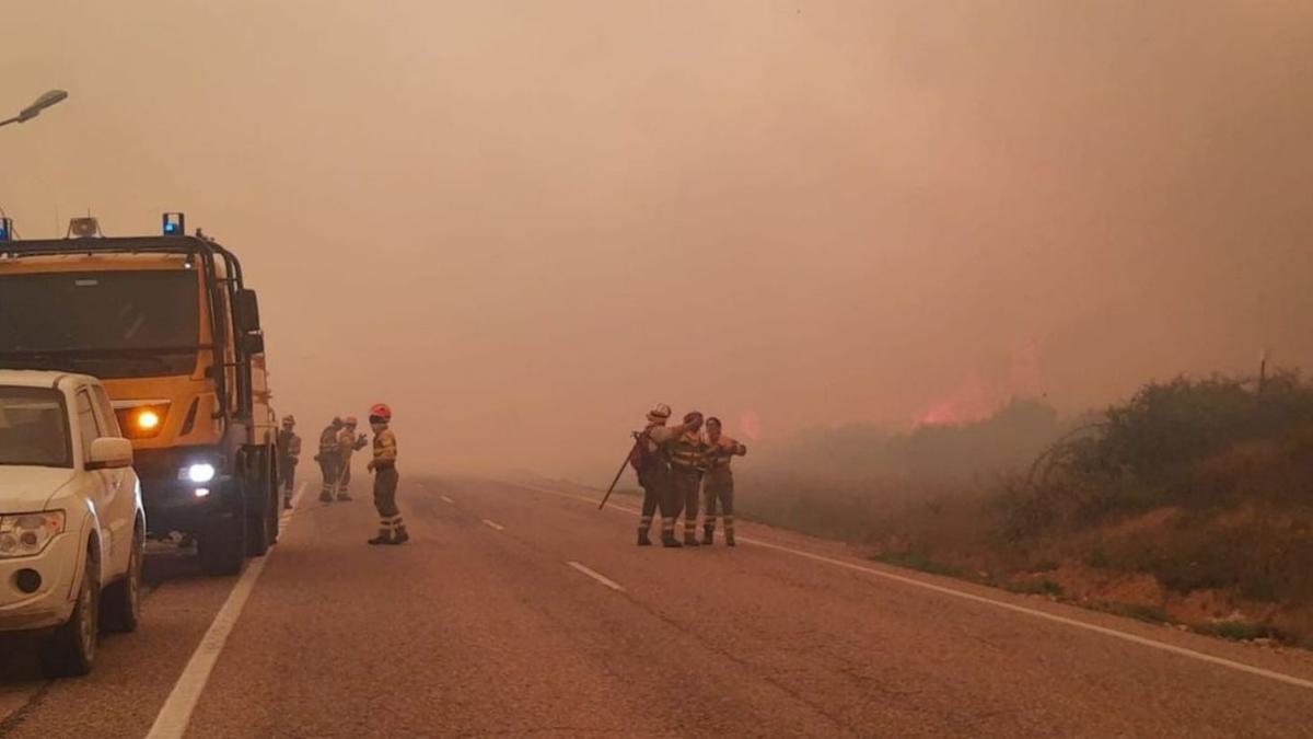 El incendio de la sierra de la Culebra, en Zamora, desatado