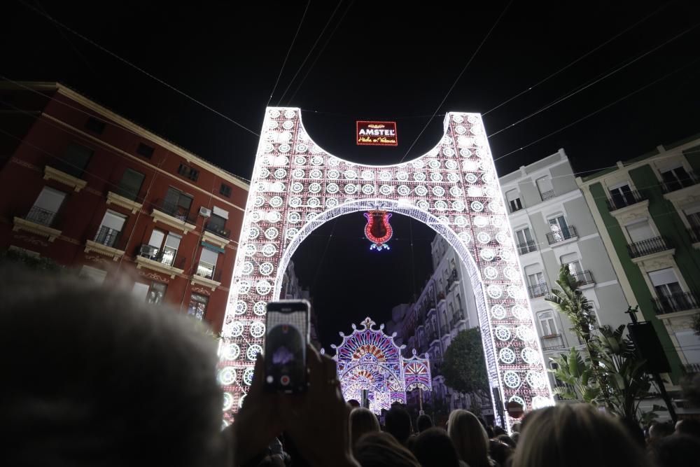 Encendido de luces de la falla Sueca-Literato Azorín