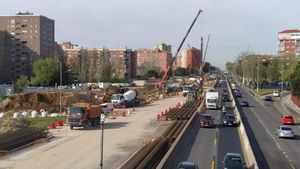 Las obras en el Paseo de Extremadura.