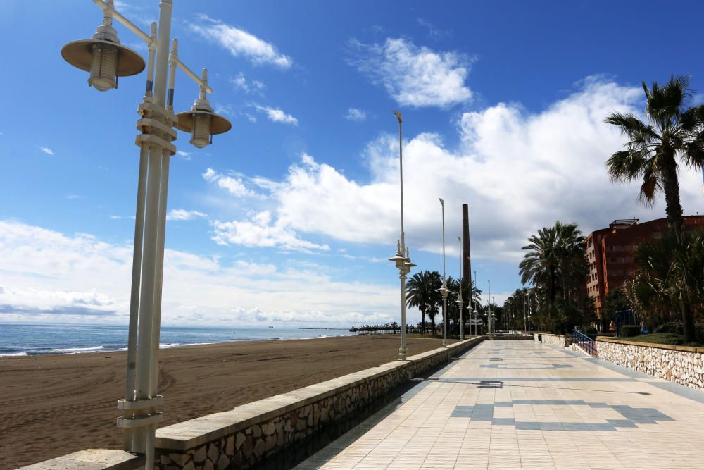 Playas cerradas en Málaga en el inicio de la primavera