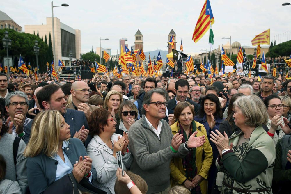 Manifestació de solidaritat amb el processats pel 9-N