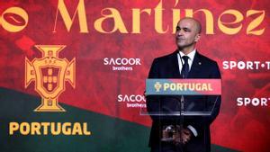 Roberto Martínez, durante su presentación como seleccionador de Portugal.