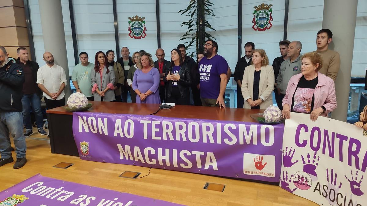 Concentración por el crimen machista en Moaña.