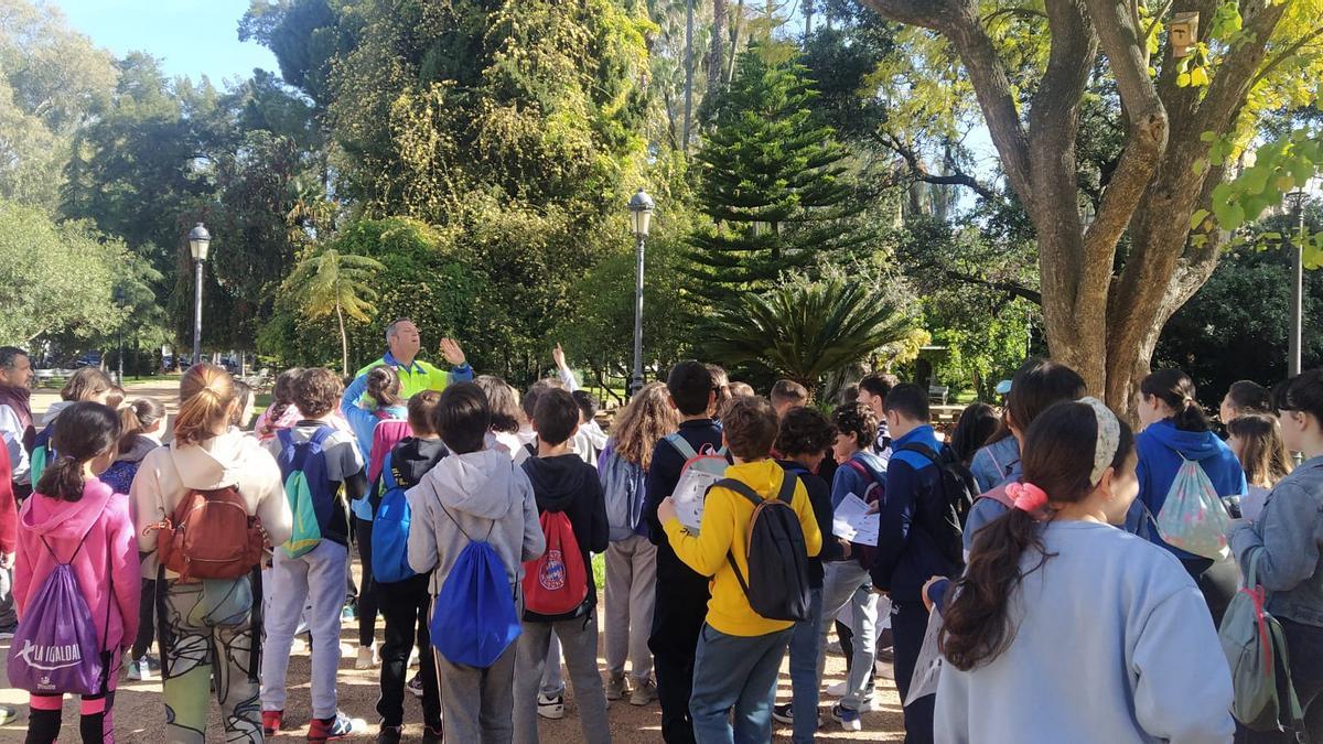 Una de las visitas de los escolares al parque de Castelar.