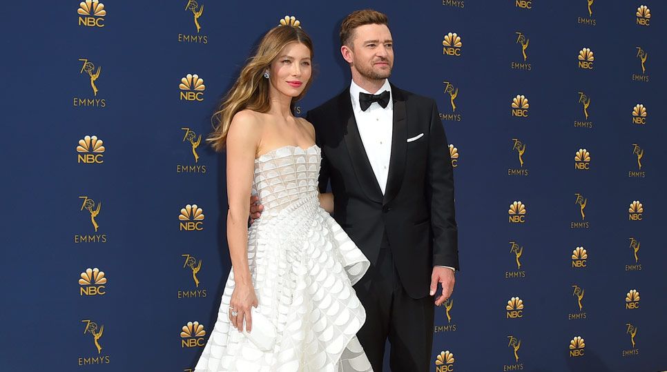 Jessica Biel y Justin Timberlake en los Emmys 2018