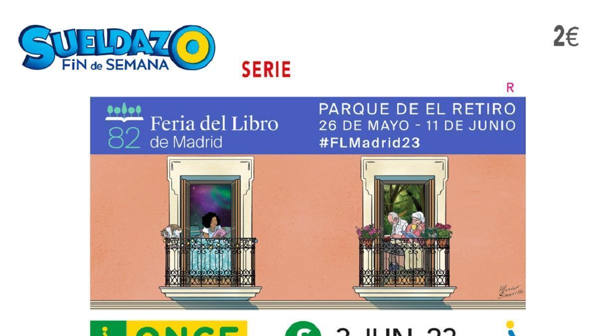 El sorteo de la ONCE de este sábado estaba dedicado a la Feria del Libro de Madrid