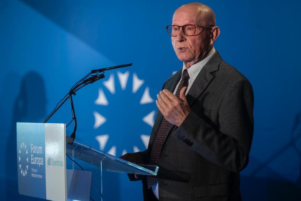 Cristóbal Aguado, hoy, durante su intervención en el Forum Europa