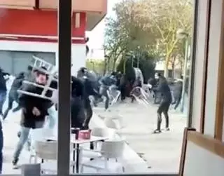 Batalla campal en Burgos entre radicales locales, con la ayuda de Indar Gorri, y los Ligallo