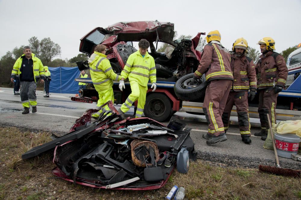 Imágenes del accidente de Girona