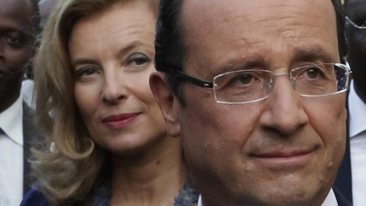 Valerie Trierweiler y François Hollande.