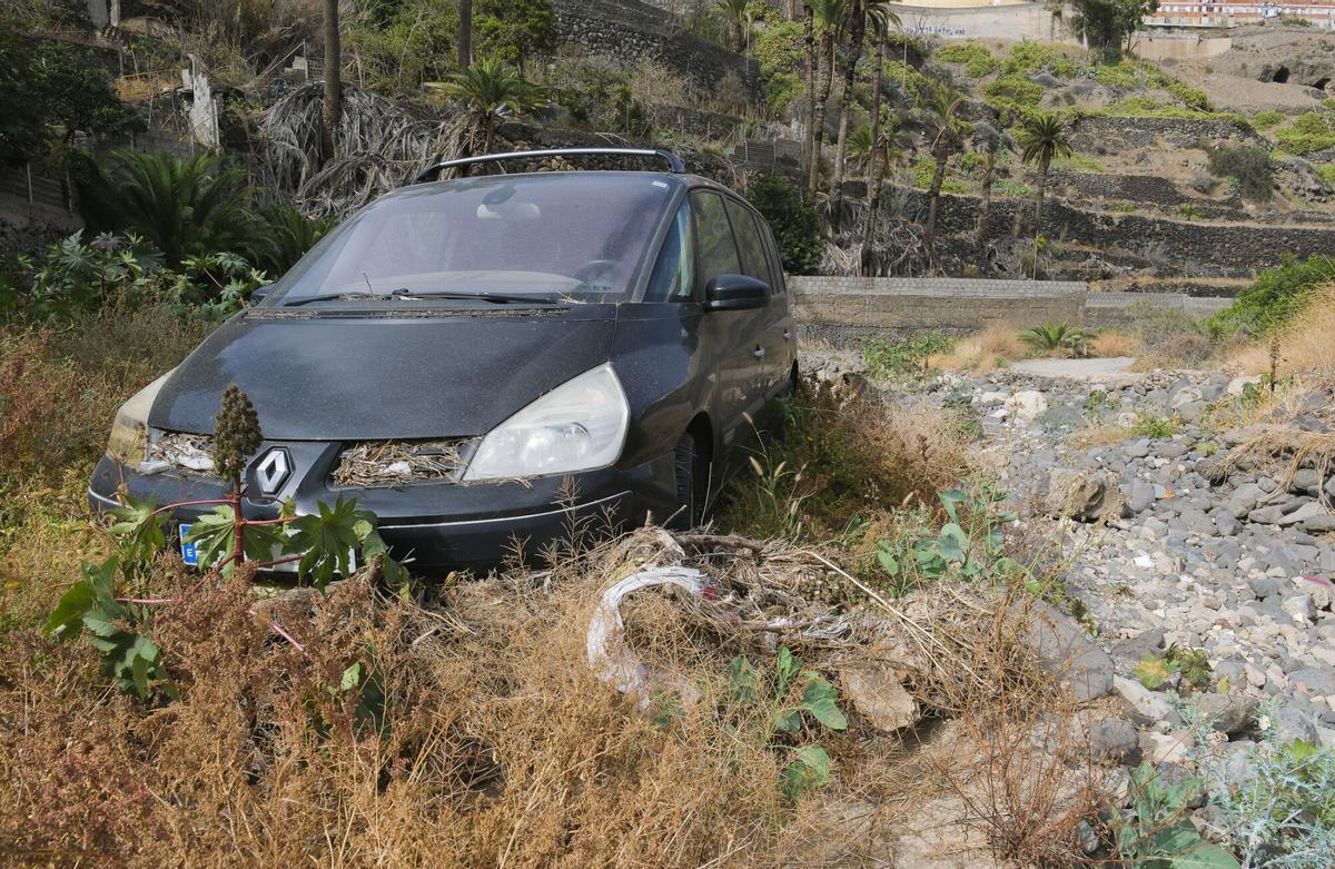 Destrozos de la borrasca Therese en el Guiniguada, cuatro meses después
