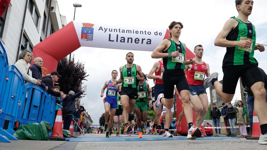 La III Milla Urbana de Llanera atrae a campeones: Laura Fernández y Jaime Bueno vencen en la categoría Élite