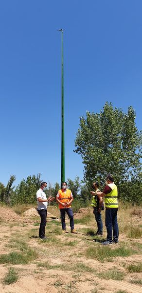 Comienza la instalación de las torres de agua del proyecto Guardian en Riba-roja