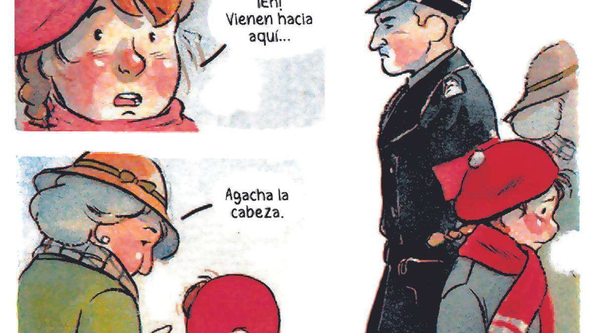 Una de las viñetas del cómic 'Cuando cae la noche'.