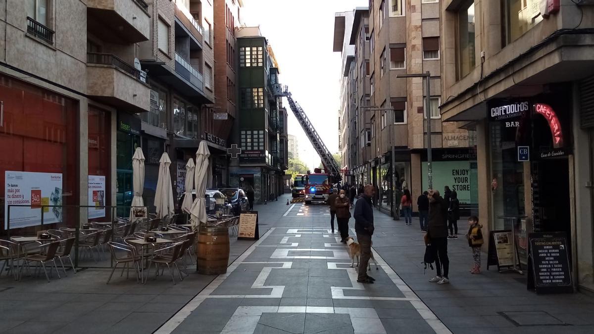 Actuación de los bomberos en Santa Clara.