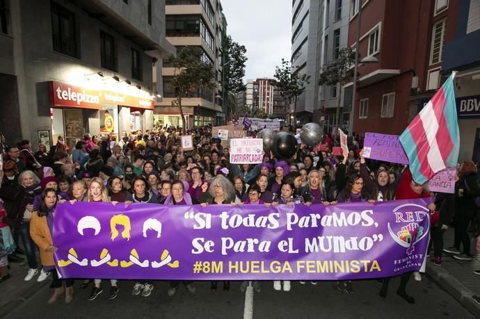 08.03.19. Las Palmas de Gran Canaria. Manifestación Día de la Mujer 8M. Foto Quique Curbelo