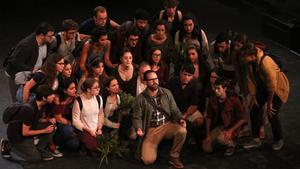 Un momento de la representación de ’El monstre al laberint’, en el Teatre Grec