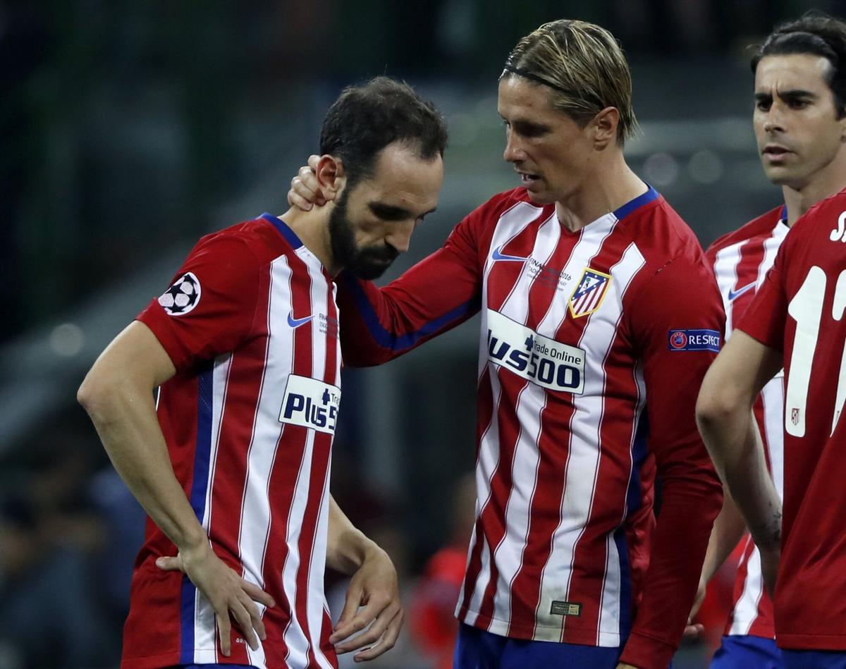 Juanfran, tras fallar el penalti de la final de la Champions de 2016.