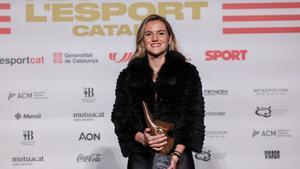 Ariana Snchez, tras recibir el premio a la mejor deportista catalana del a?o