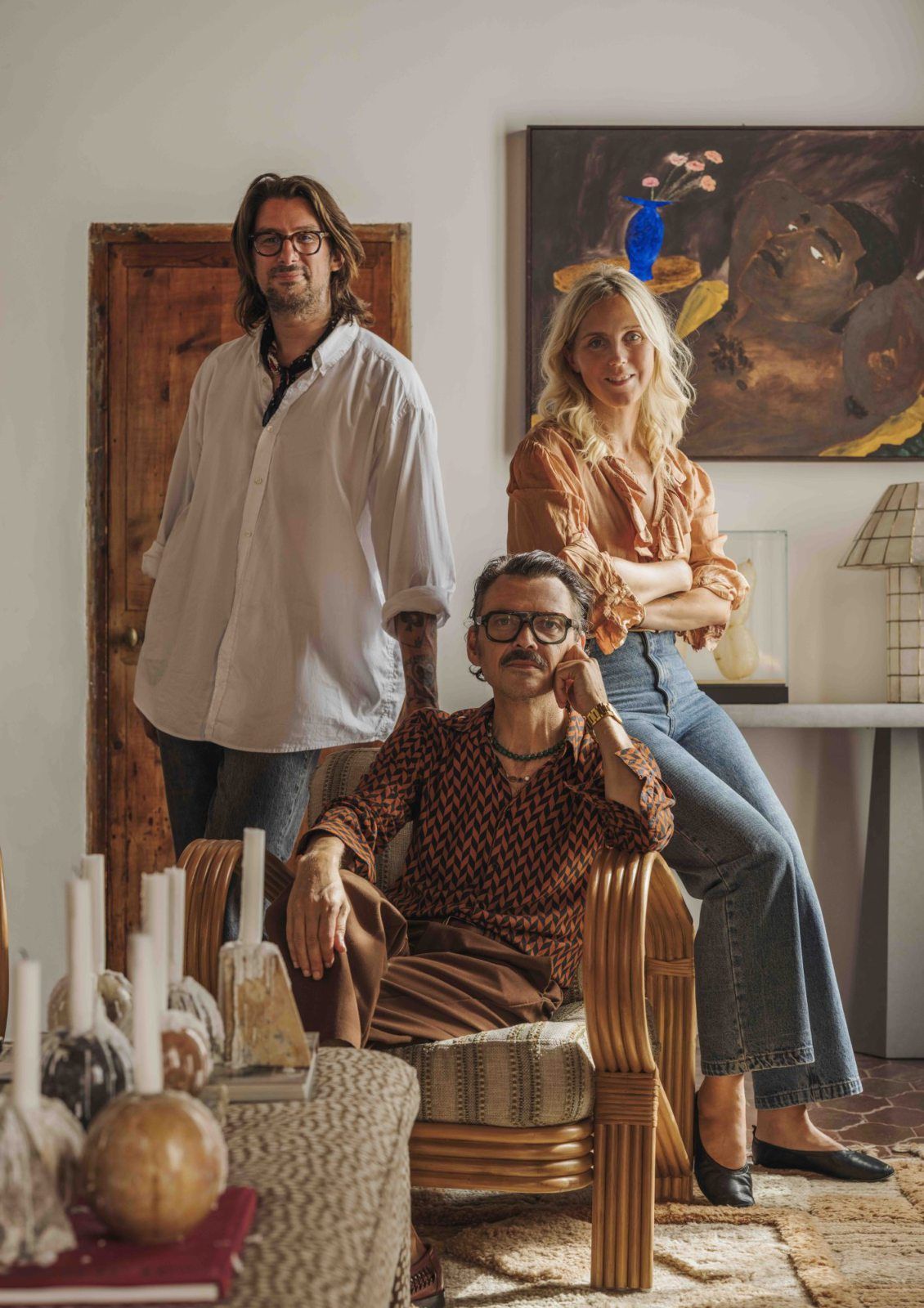 Matthew Williamson, flanqueado por Edin y Lina Kjellvertz. | RICARD LÓPEZ