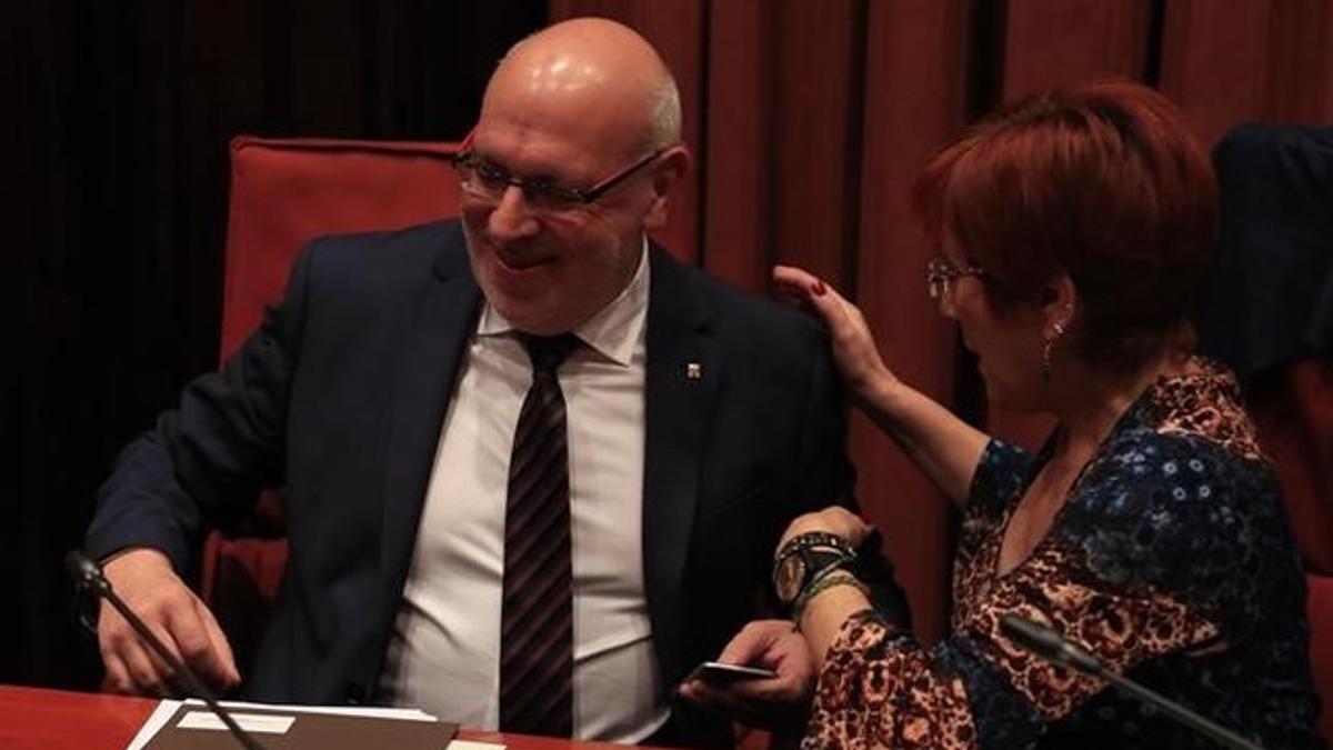 El conseller de  Empresa i Coneixement, Jordi Baiget, en el Parlament.