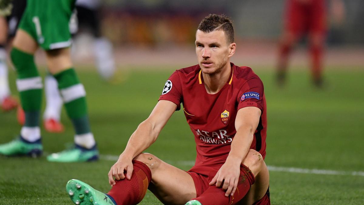 Edin Dzeko, en su etapa en la Roma.