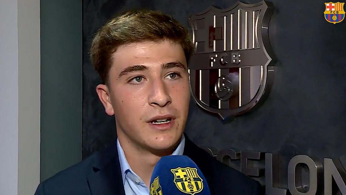 Las primeras palabras de Pablo Torre como futbolista del Barça