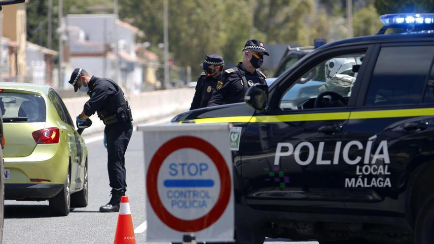 Policía Local de Málaga en un control en una imagen de archivo