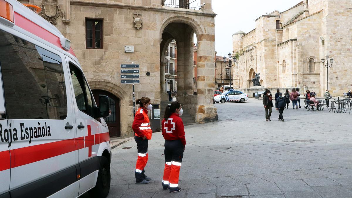 Operativo de Cruz Roja en Zamora capital.