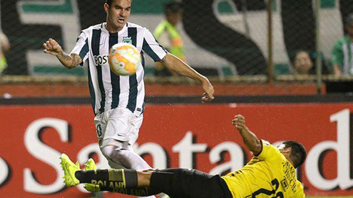 El partido entre Atlético Nacional y Barcelona fue intenso