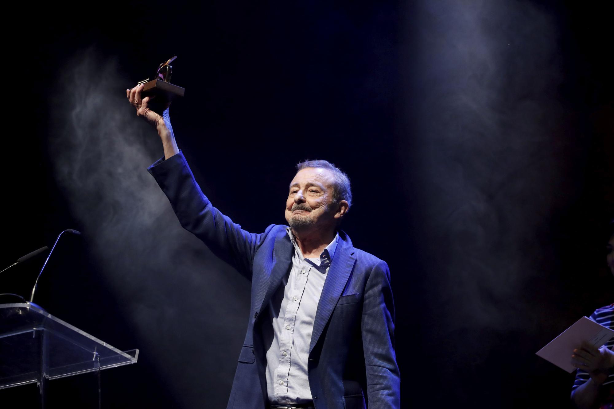 Juan Diego, recibiendo el premio de la Unión de Actores en 2018.