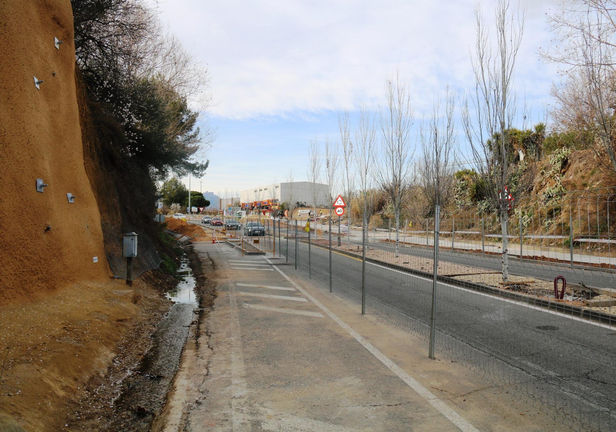 Obras en el nuevo enlace entre la calle Montserrat y la Av. Comptes de Llobregat de Martorell