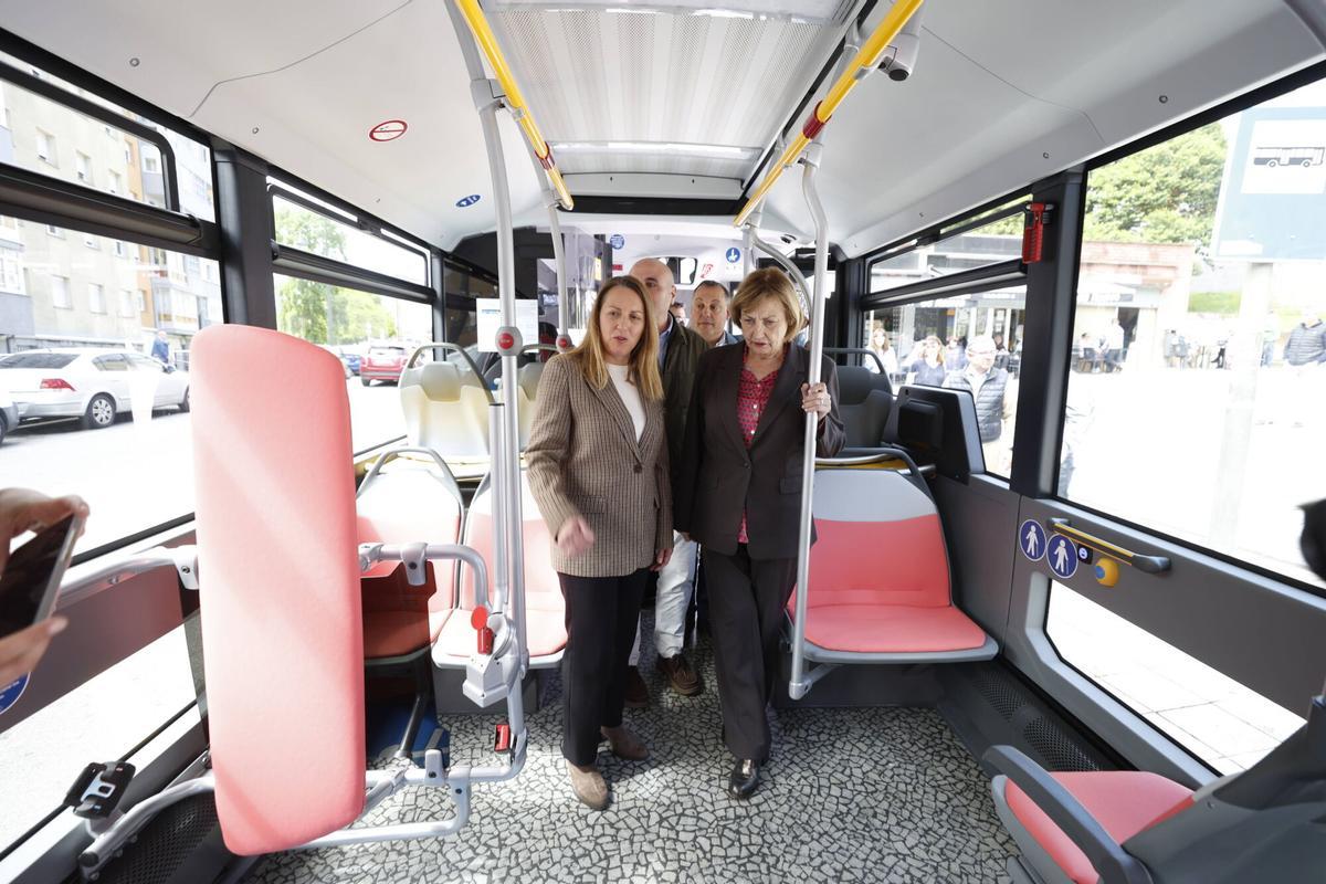 En imágenes: El primer bus eléctrico del Consorcio de Transportes se estrena en Avilés