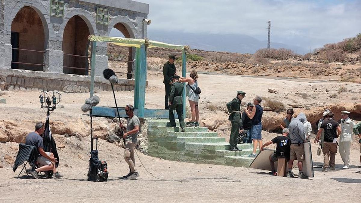 Rodaje de una serie en exteriores de la isla de Fuerteventura.