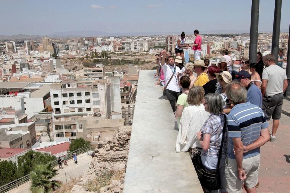 Turistas en Cartagena en el Puente de agosto