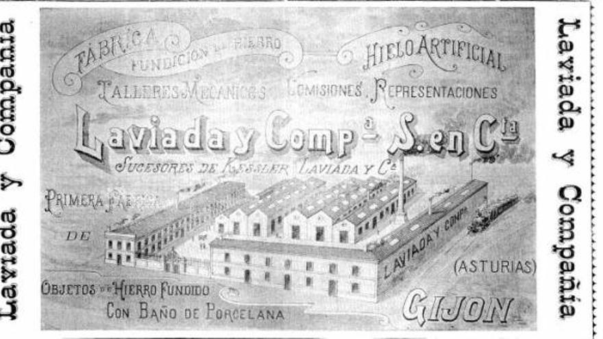 A la izquierda, anuncio de la firma Laviada publicado en «El Noroeste» el 15 de agosto de 1897. A la derecha, publicidad de la fábrica de chocolates La Indiana.