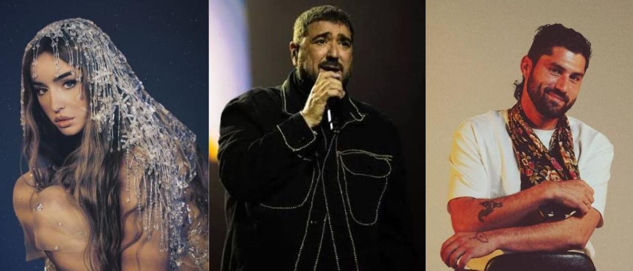 Lola Índigo, Antonio Orozco y Alejandro Astola, en Marenostrum Fuengirola.
