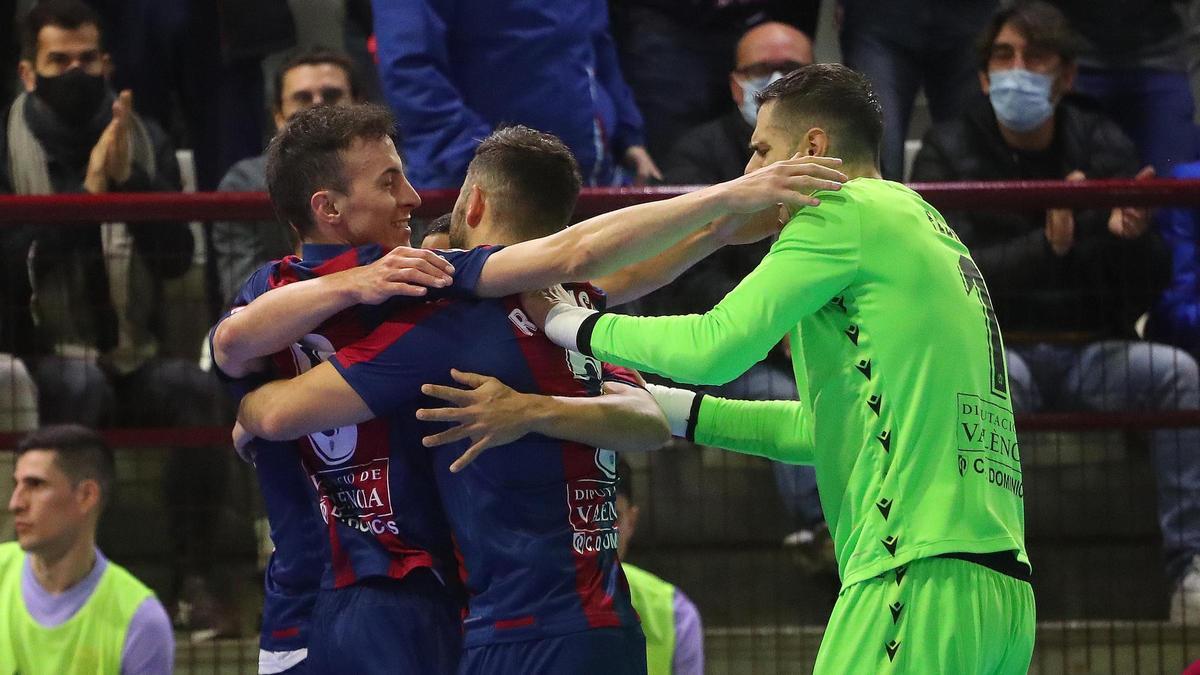 El Levante UD FS, en su partido ante el Barça