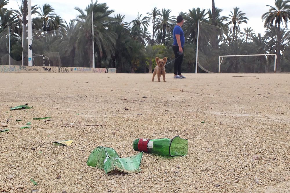 La ruta del Palmeral, abandonada