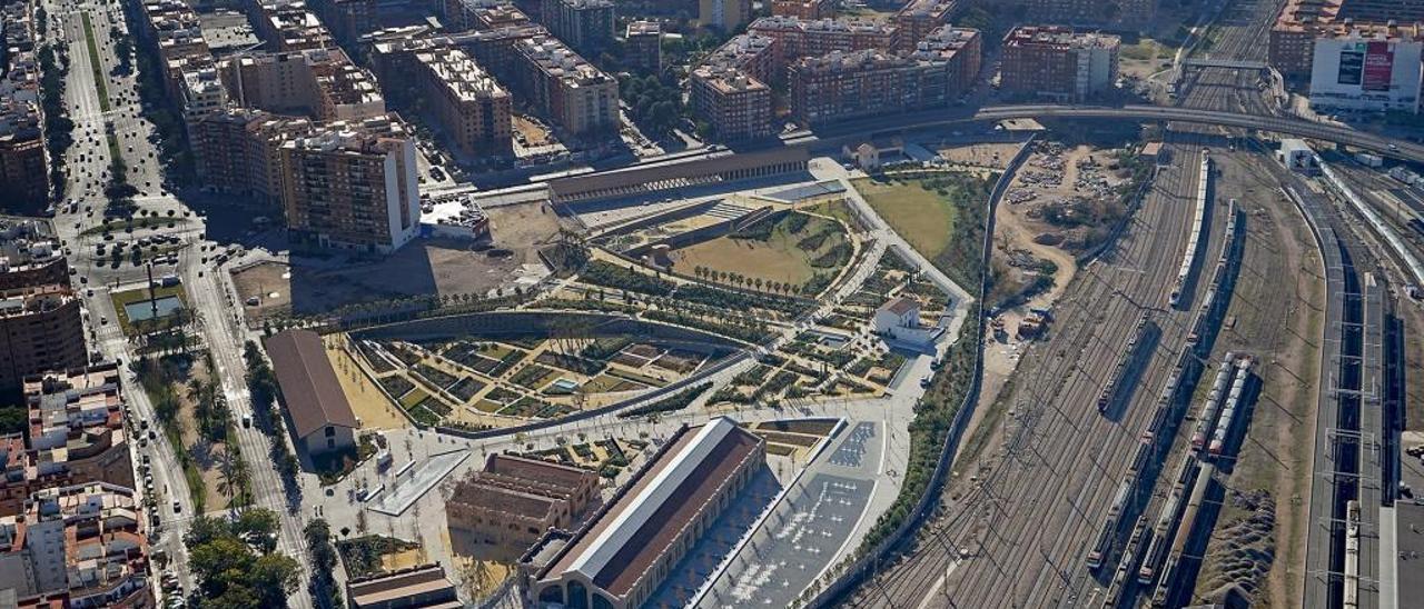 Imagen aérea del Parc Central.