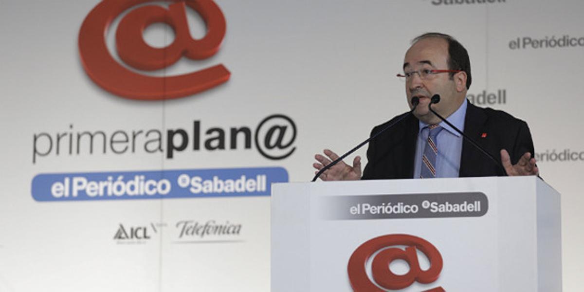 Miquel Iceta, al Fòrum Primera Plan@, aquest dimecres.