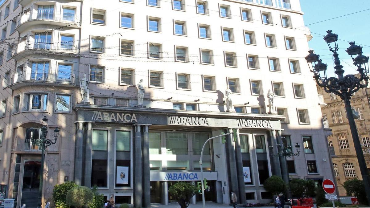 Una de las sucursales de Abanca, en Vigo.
