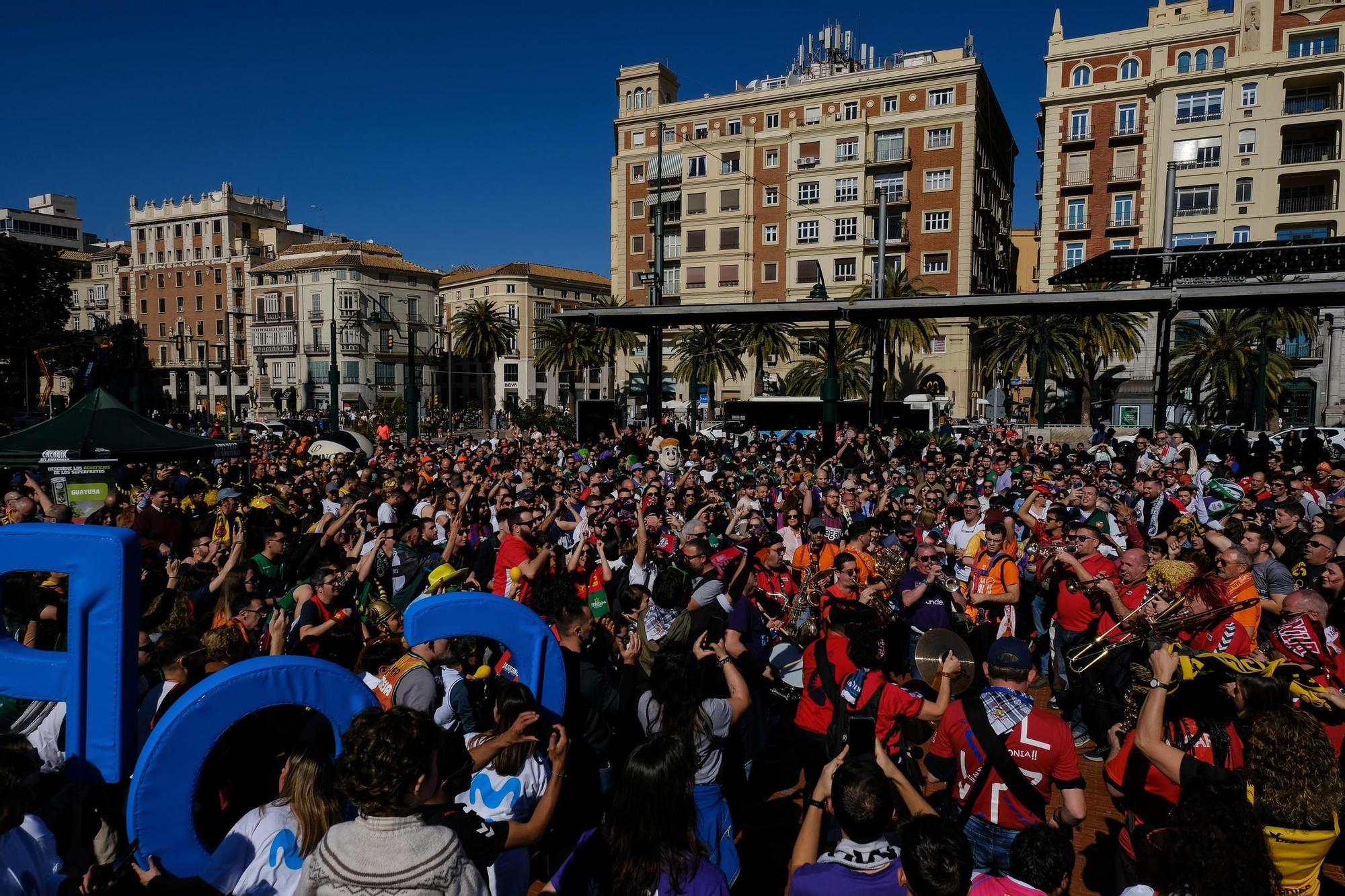 Las aficiones de la Copa del Rey tomaron el Centro este sábado, antes de las semifinales