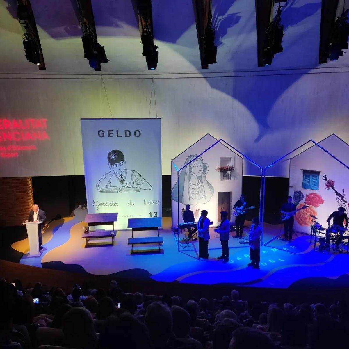 Geldo protagonizó varios momentos de la gala en el Palau de les Arts.