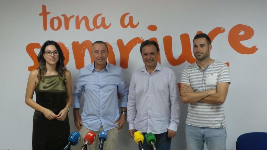 Aitana Mas, Joan Baldoví, Natxo Bellido y Gerard Fullana