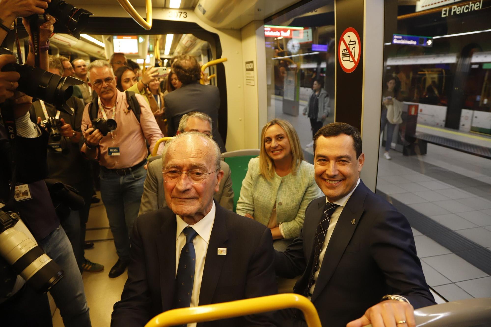 Inauguración de la ampliación del metro de Málaga hasta el Centro