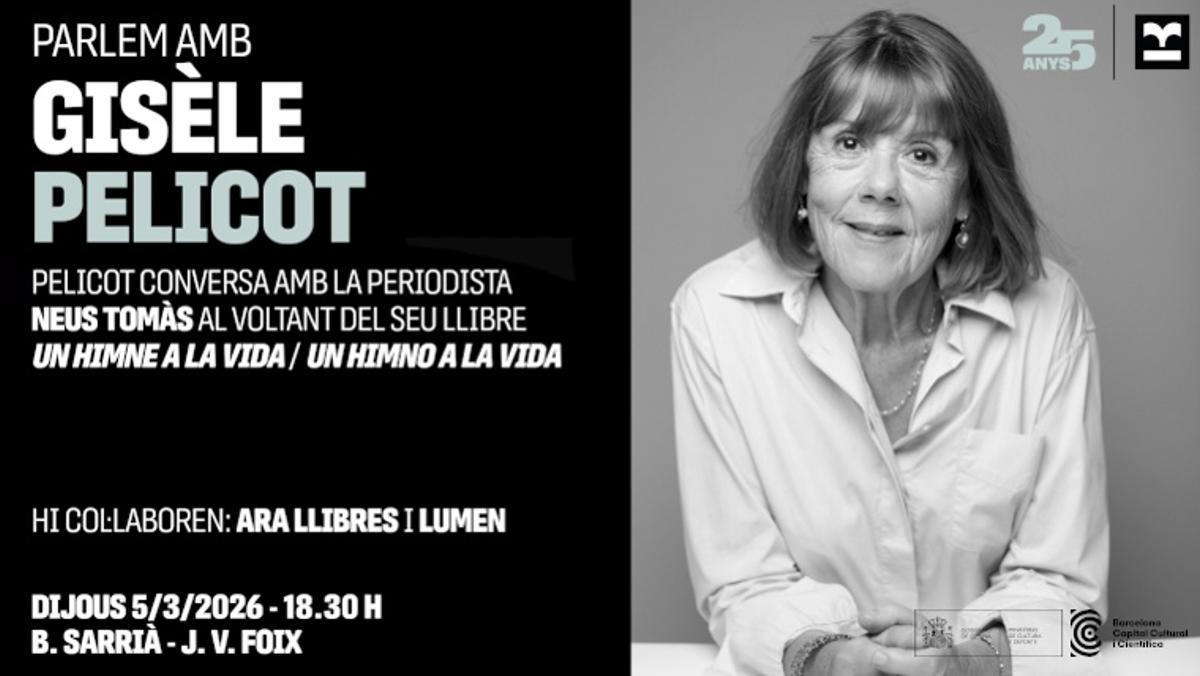 Gisèle Pelicot viene a Barcelona este 5 de marzo a la Biblioteca Sarrià - J.V. Foix