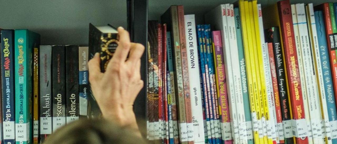 En las imágenes, diferentes detalles de la Biblioguagua de Santa Cruz de Tenerife, donde se pueden sacar en préstamo libros, DVD y publicaciones periódicas. | andrés gutiérrez