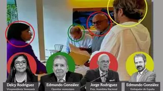 La imagen de dos duros del chavismo en la Embajada española de Caracas coloca a Albares en el ojo del huracán